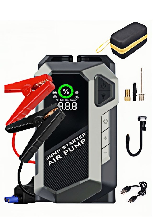 Super ZYouth Car Jump Starter, 2500A 12V 150PSI Jump Starter with Air Compressor, Car air pump, Portable Jump Box Car Battery Jumper Start with LED Light & Quick-Charge  - Image 1