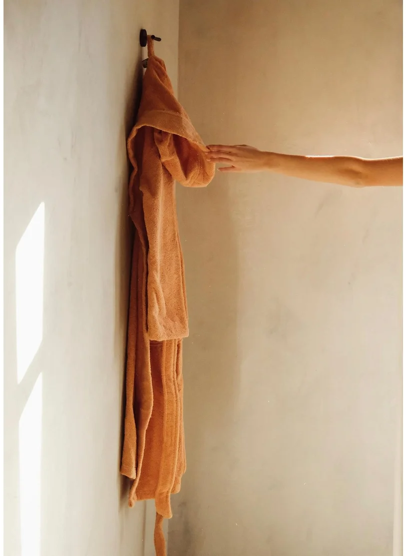 The Mia Fine Cotton Terracotta Bathrobe Large x large
