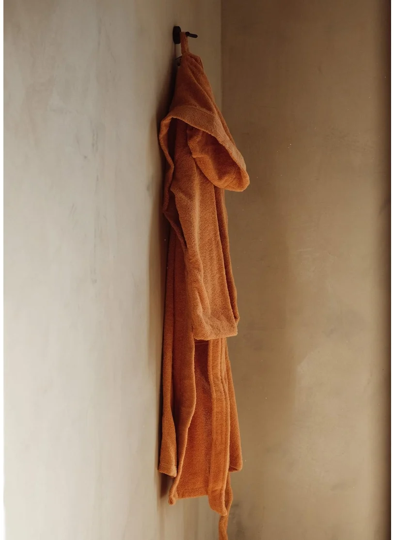 The Mia Fine Cotton Terracotta Bathrobe Large x large