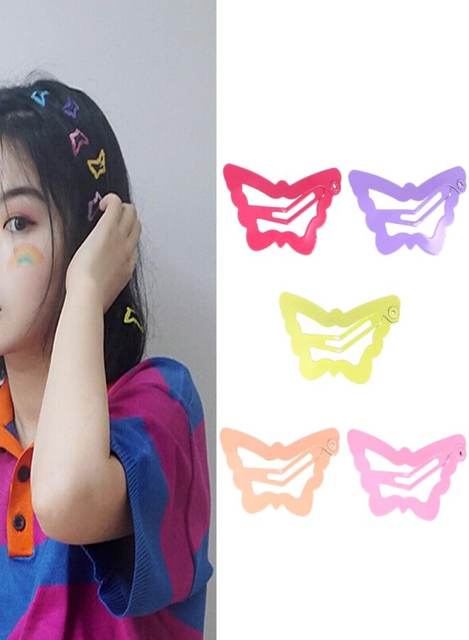 PACKOVE Candy Color Snap Hair Clips for Girls Toddlers 30Pcs Metal Butterfly Barrettes Snap Hair Accessories for Everyday Hairstyles and - Image 3