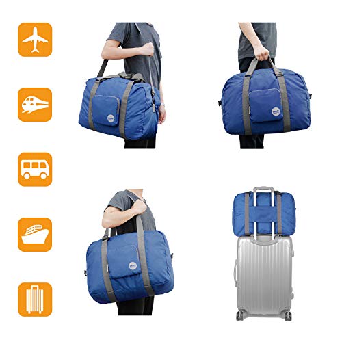 WANDF For Spirit Airlines Personal Item Bag 18x14x8 Foldable Travel Duffel Carry on Weekender Overnight for Women Men - Image 4