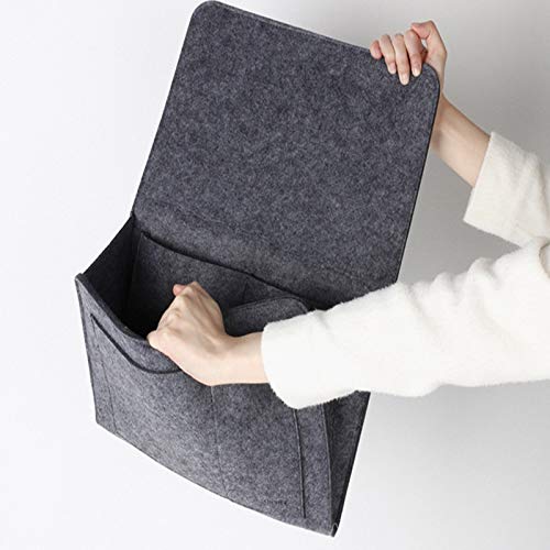 GOODTY Bedside CaddyBedside Storage OrganizerBed Sofa Desk Hanging Organizer for Tablet Pad Magazine Books Phone Chargers - Image 3