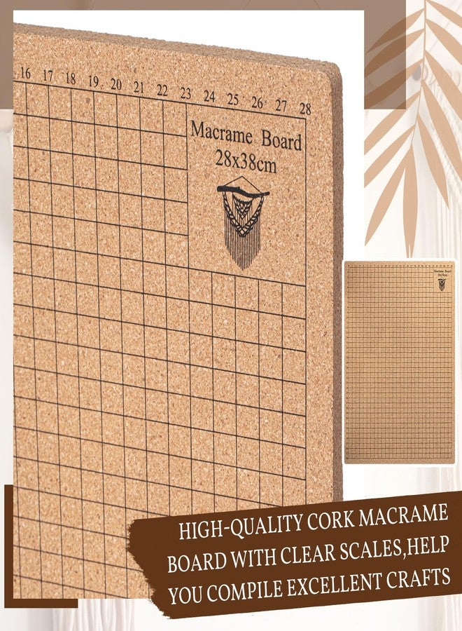 Tandefio 108 Pcs Macrame Supplies Include Macrame Board Metal Adjustable Holder with 100 T Shaped Pins Double Sided Grids Bracelet Making Board with Brush Scissor Ruler for Braiding Bracelet Creating - Image 4