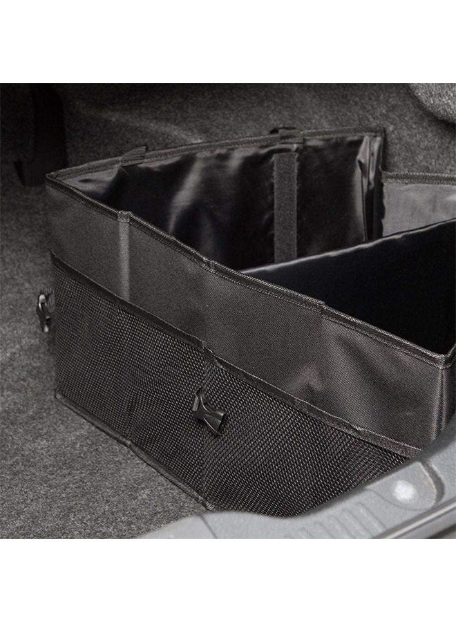 Generic aesthetics of the car trunk storage bag The black super sturdy foldable storage box of the car truck anti-skid and waterproof 3-layer bottom W design box (Black)  - Image 4