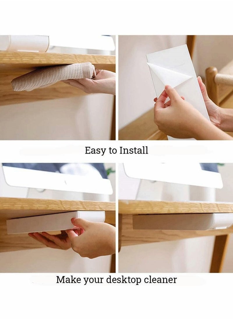 SYOSI - Pen Holder Under Desk Organisers-Desktop drawer storage box storage,Hidden Plastic Drawer Storage for Pencil, suitable for office, home school students - Image 1