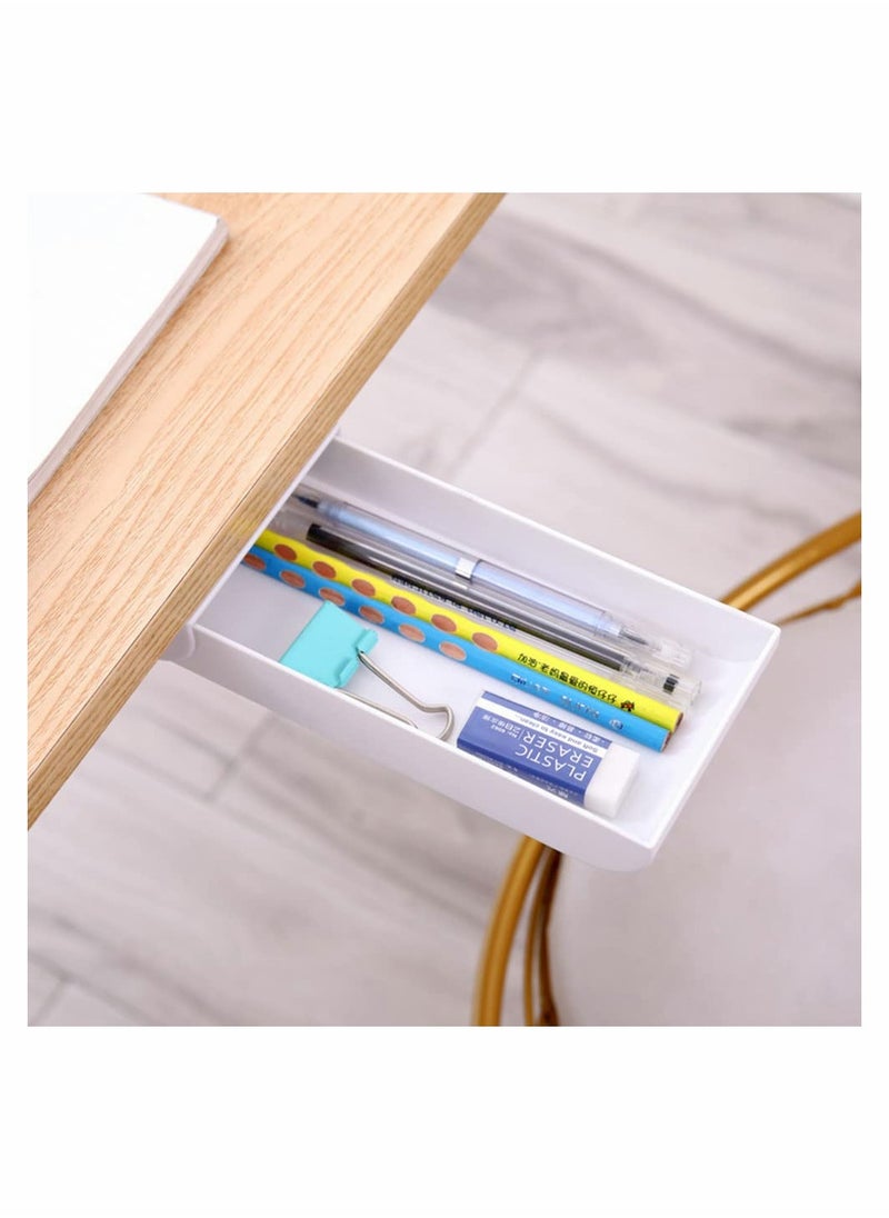 SYOSI - Pen Holder Under Desk Organisers-Desktop drawer storage box storage,Hidden Plastic Drawer Storage for Pencil, suitable for office, home school students - Image 1