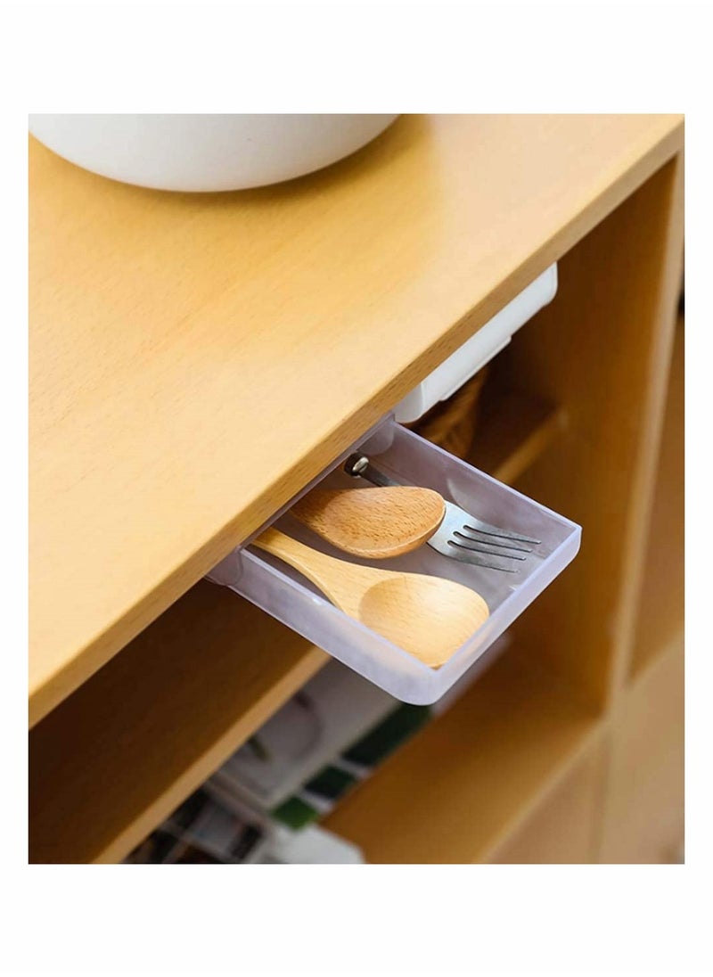 SYOSI - Pen Holder Under Desk Organisers-Desktop drawer storage box storage,Hidden Plastic Drawer Storage for Pencil, suitable for office, home school students - Image 1