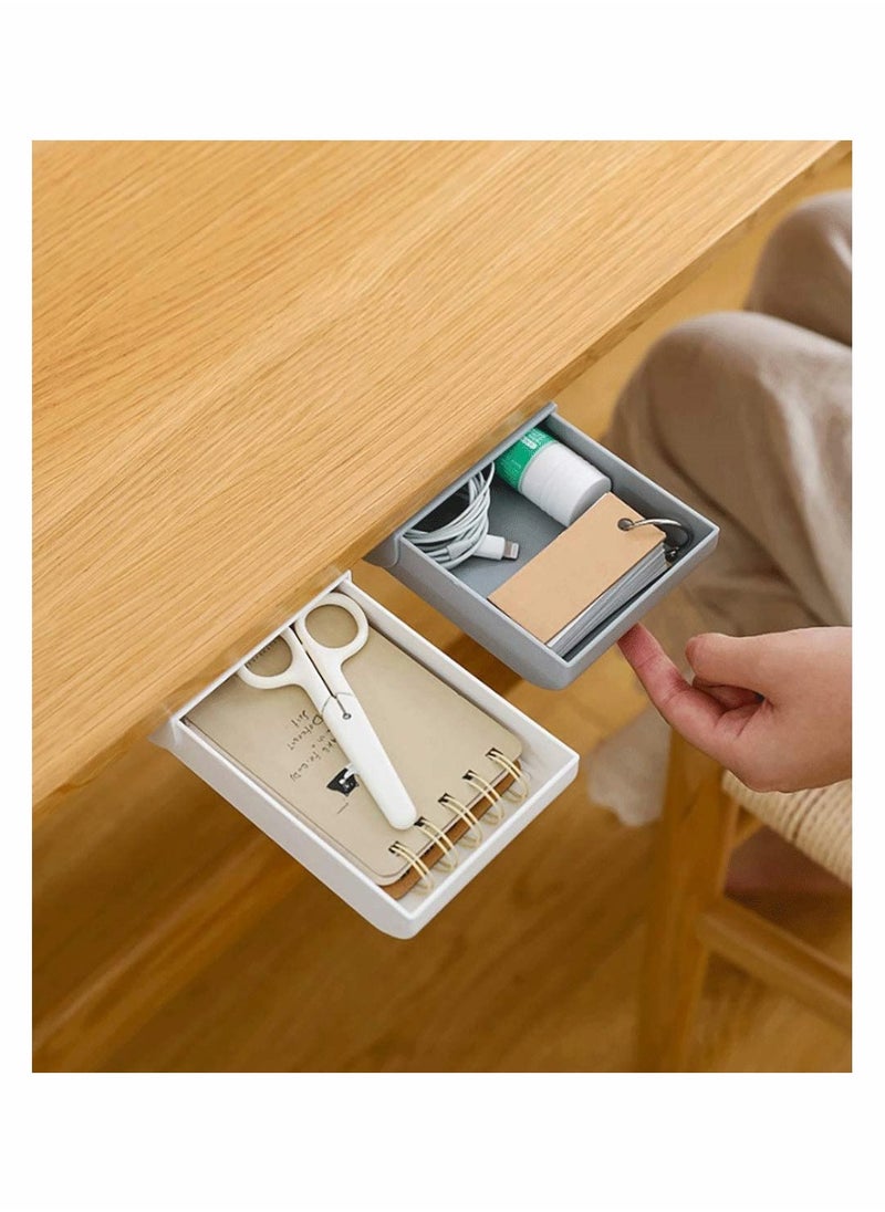 SYOSI - Pen Holder Under Desk Organisers-Desktop drawer storage box storage,Hidden Plastic Drawer Storage for Pencil, suitable for office, home school students - Image 1