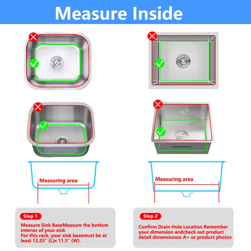 JIUBAR Sink Protectors for Kitchen Sink 12" 13" 16" 18" 19" 24" 26" 28" 29" 30" Silicone Sink mat| Silicone Kitchen Sink Mat for Bottom of Farmhouse(12"x11"x2 Center) - Image 3