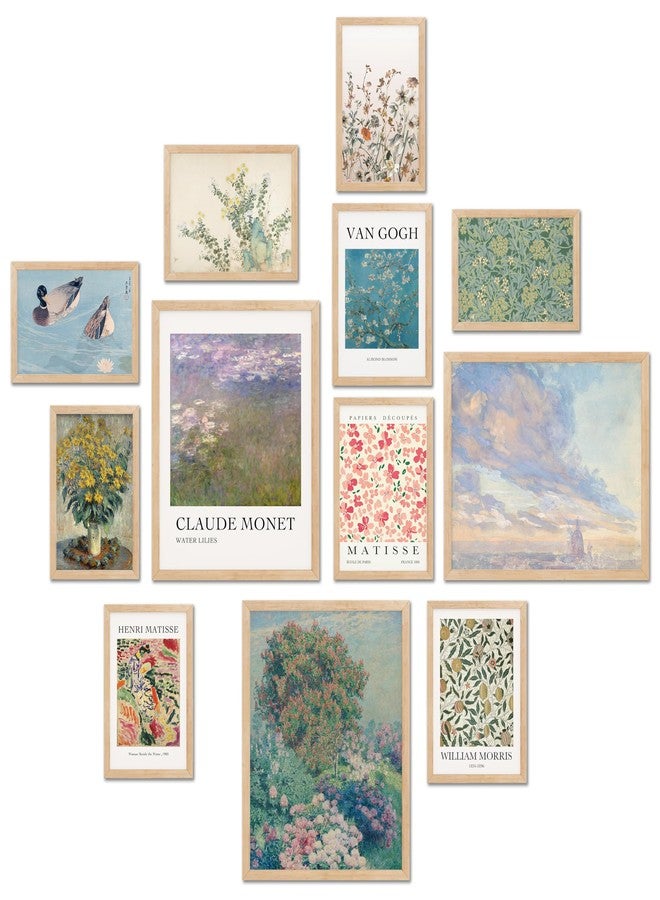 TwoDays Vintage Eclectic Wall Art Prints, Colorful Maximalist Room Decor Aesthetic, Famous Artist Painting Gallery Artwork Posters for Dorm. (Multi Sizes, 8" X 10" Largest, Set of 12, UNFRAMED) - Image 1