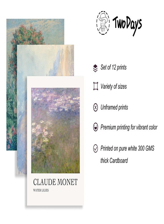 TwoDays Vintage Eclectic Wall Art Prints, Colorful Maximalist Room Decor Aesthetic, Famous Artist Painting Gallery Artwork Posters for Dorm. (Multi Sizes, 8" X 10" Largest, Set of 12, UNFRAMED) - Image 3