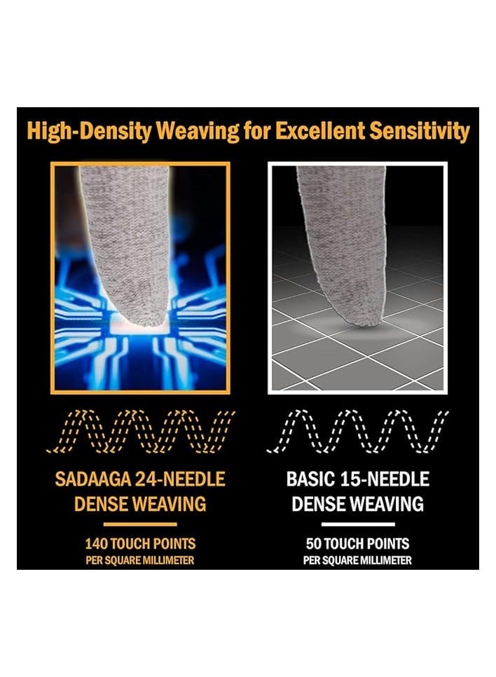 Raxoom Promass Gaming Finger Sleeves for Mobile Game Controllers (12 Pieces in 6 Pairs), Mobile Gaming Sleeve, Finger Sleeve, Thumb Sleeves with Microfiber Cleaning Cloth and Storage Box - Image 4