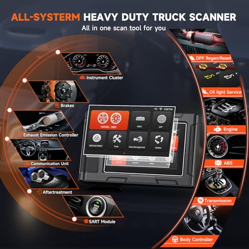 Ancel ANCEL HD3300 Heavy Duty Truck Scanner Full System Diesel Scanner Diagnostic Tool DPF Regeneration Scanner for Cummins, Detroit, Caterpillar, Paccar, Hino & 99% Truck Compatibility & More - Image 4