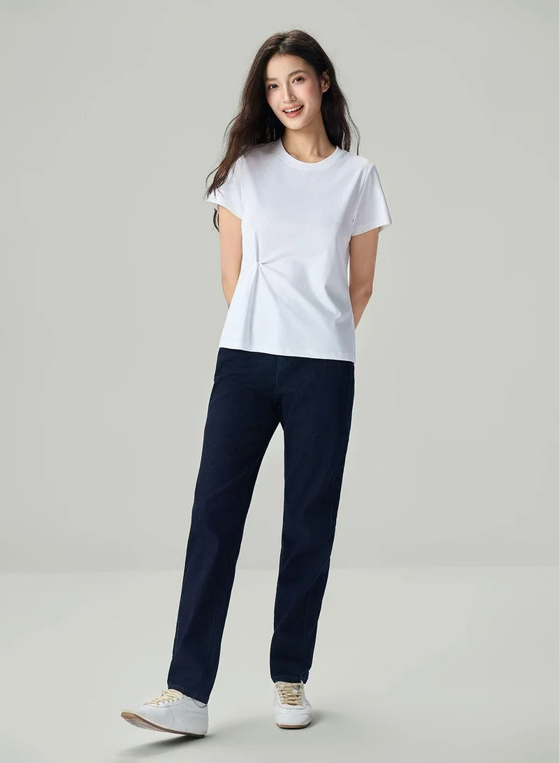 Giordano Women's Regular Mercerized Twist Tee