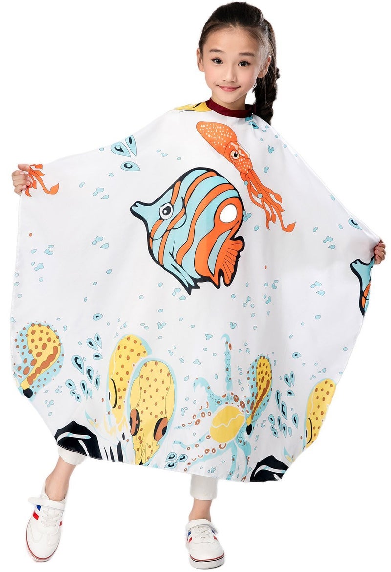 PERFEHAIR Kids Haircut Salon Cape Hair Cutting Shampoo Styling Capes Cloth for Child