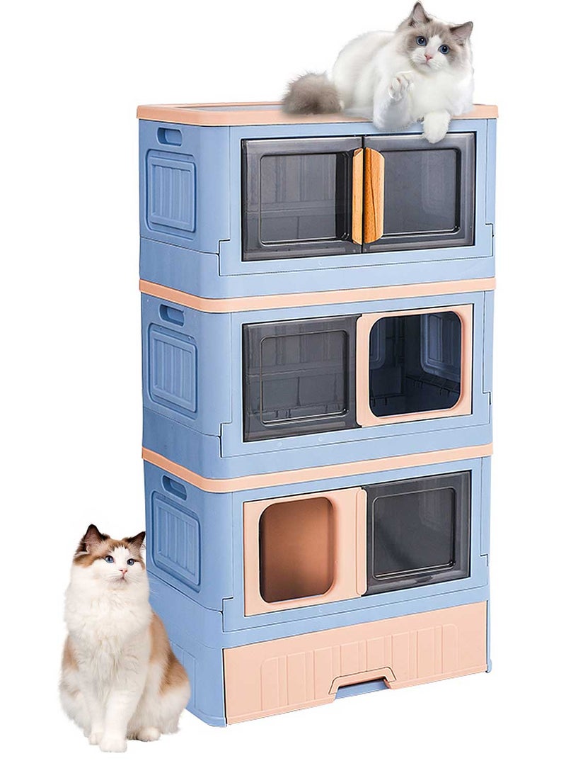 Kidle صندوق فضلات القطط المغلق - أثاث صندوق فضلات مخفي - خزانة تخزين للحمام - منزل داخلي للقطط - طاولة جانبية - خزانة صندوق القطط 565--P - Image 1