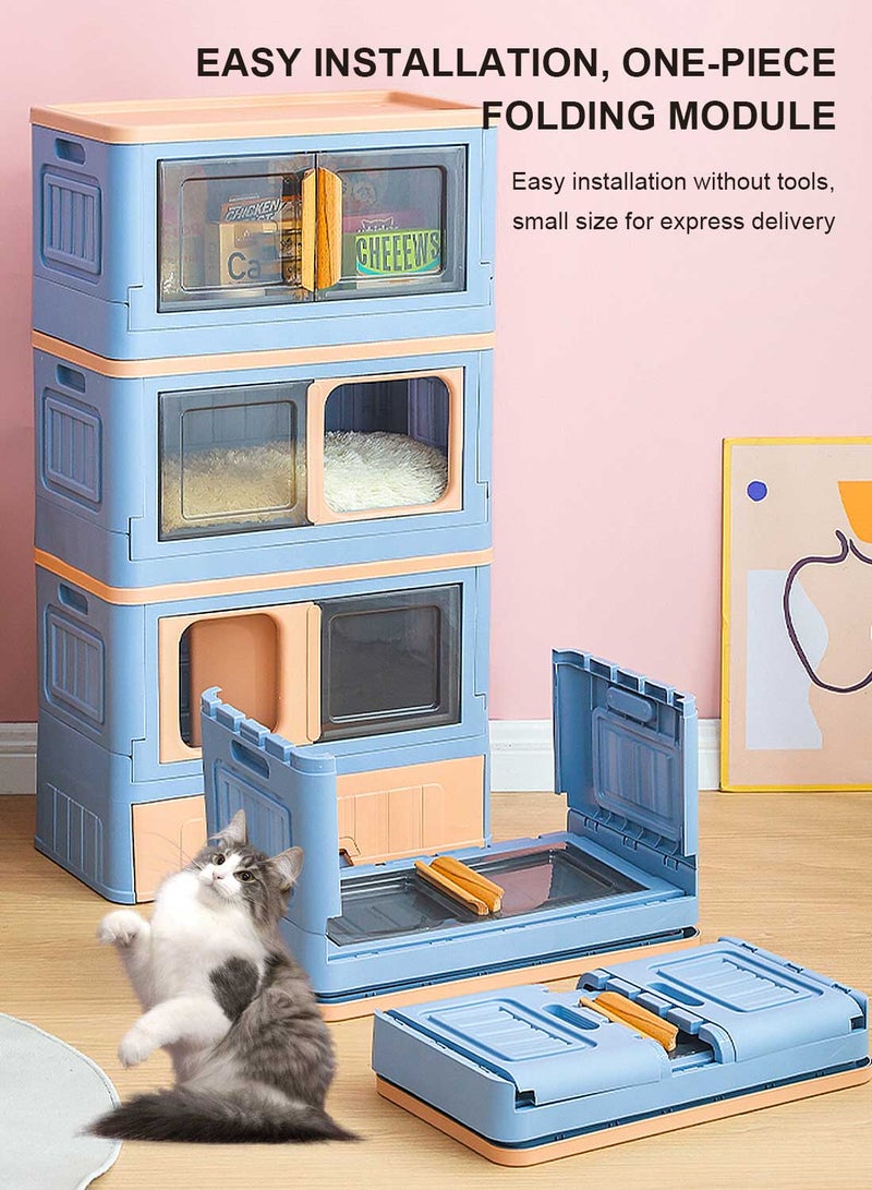 Kidle صندوق فضلات القطط المغلق - أثاث صندوق فضلات مخفي - خزانة تخزين للحمام - منزل داخلي للقطط - طاولة جانبية - خزانة صندوق القطط 565--P - Image 2