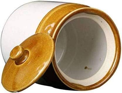 SHRIYAM CRAFT Ceramic Pickle Jar Set with Lid - 500ml, 2 Pcs, Multicolor - Image 3