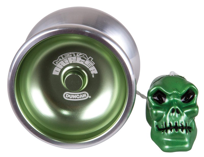 Duncan Toys Metal Drifter Yo-Yo, String Trick Yo-Yo with Counterweight, Ball Bearing Axle and Aluminum Body, Green - Image 1