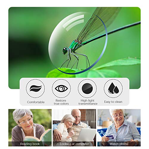 MIRYEA Rimless Progressive Multifocus Reading Glasses Blue Light Blocking No Line Multifocal Computer Readers for Women Men Rectangular Eyewear Titanium Lightweight Magnification Presbyopia Eyeglasses - Image 2