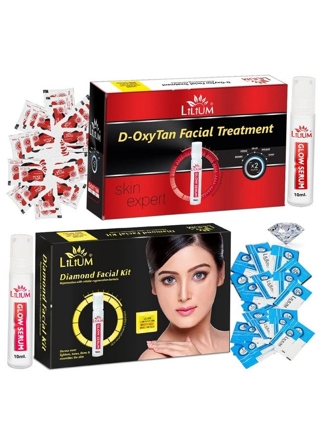 Lilium Diamond & D-Oxy Tan Facial Kit Pack of 2 For Nourishes The Skin & More Effective Anti Sun Tan, 120g - Image 1