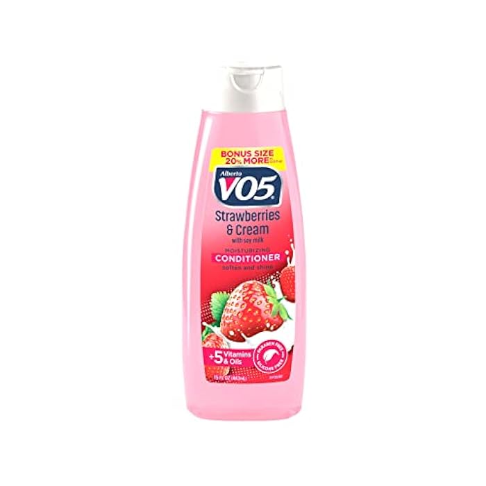 VO5 Alberto VO5 Strawberries & Cream Shampoo and Conditioner Kit, Moisturizing with Soy Milk, Softens and Shines with 5 Vitamins & Oils, Paraben Free, Silicone Free, 15 fl oz (2 of Each) - Image 2