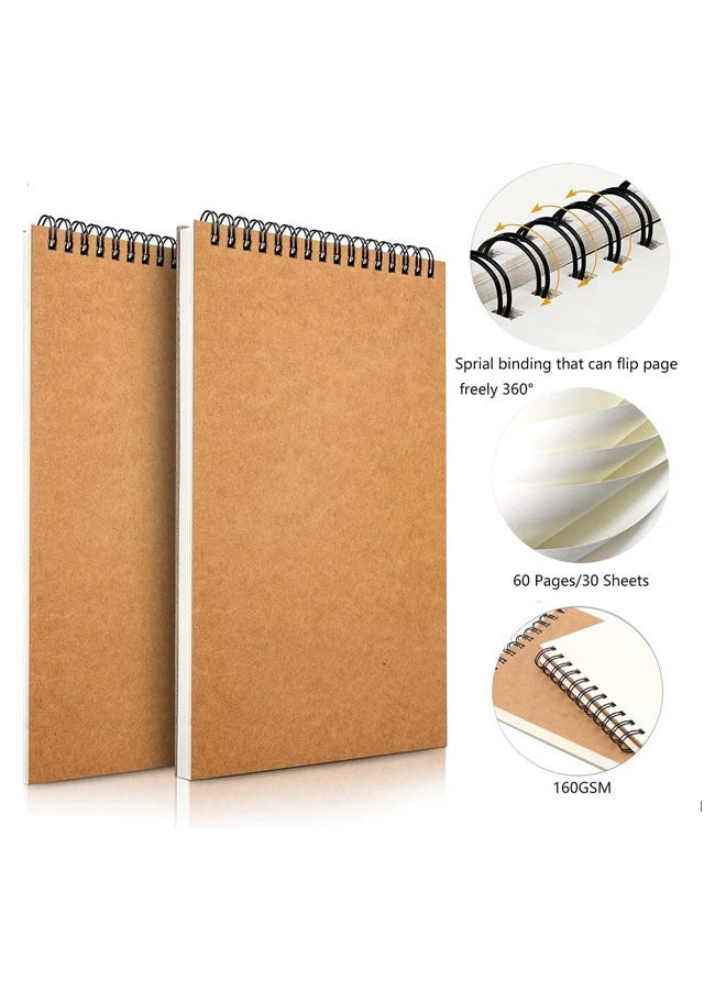 A3 Blank Notebook, Kraft Cover Sketchbook, Eye Protection Paper, Office Product for Sketching/Writing, Notebook for Journals, Travel Diaries, Poetry, 30 Sheets of Thick Paper - Image 3