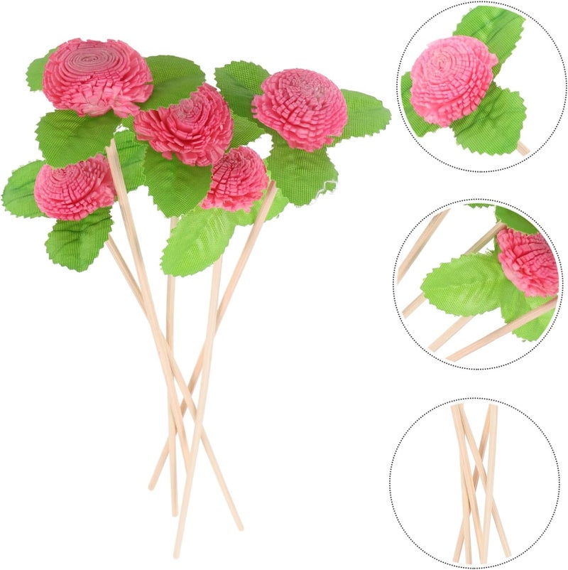 5Pcs Aromatherapy Flower Sticks for Essential Oil Diffusers Decorative Sticks for Home Fragrance Creative Arrangements with Dried Flowers Enhance Atmosphere and Aroma - Image 4