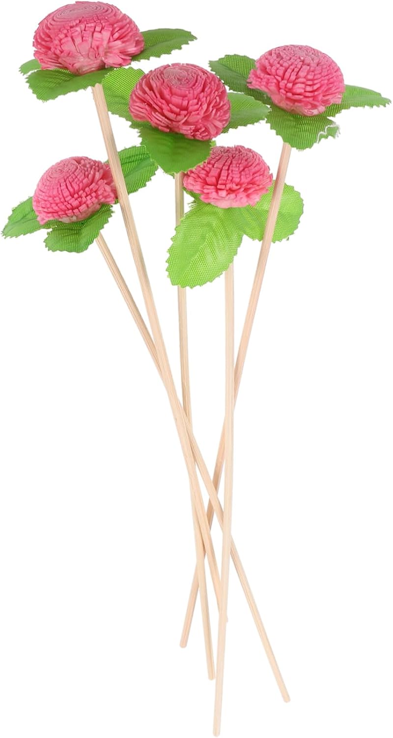 5Pcs Aromatherapy Flower Sticks for Essential Oil Diffusers Decorative Sticks for Home Fragrance Creative Arrangements with Dried Flowers Enhance Atmosphere and Aroma - Image 1