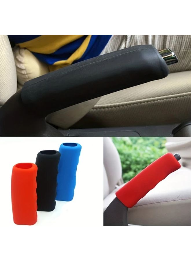 Blue Anti Slip Silicone Hand Brake Handle Cover Ergonomic Grip Easy Installation - Image 4