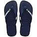 Havaianas صنادل هافايناس للنساء بشعار البرازيل - شباشب ربيعية وصيفية للنساء باللون الأزرق البحري 1112W 910M - Image 3