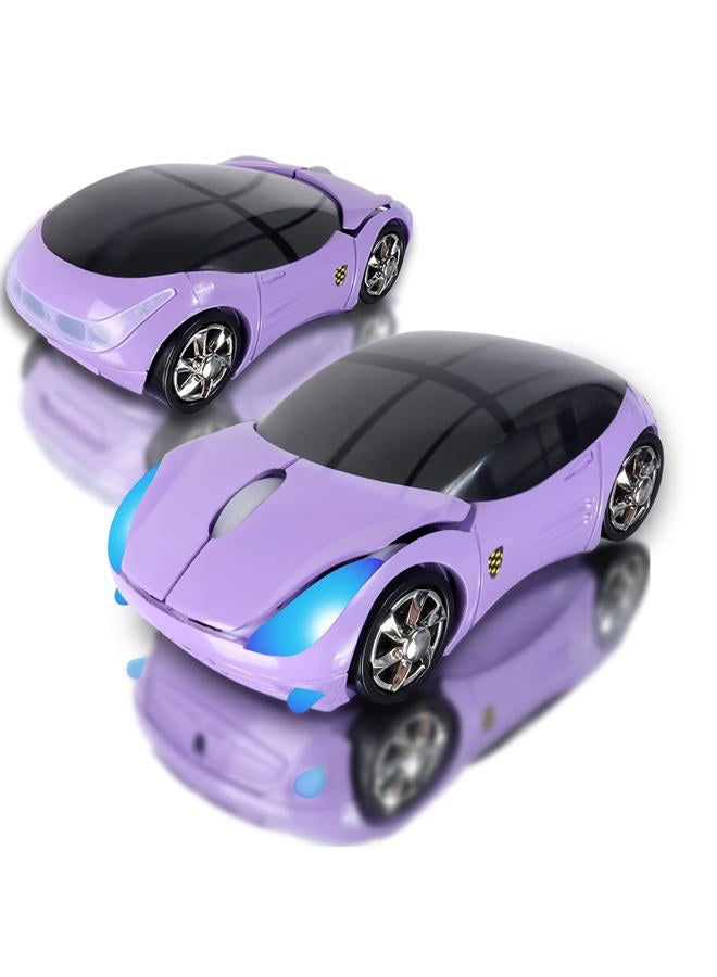 elec Space Wireless Mouse - Cool Car Design in Stylish Purple, Perfect for Laptop and Desktop Use, Ideal for Gamers and Students, USB Connectivity - Image 1