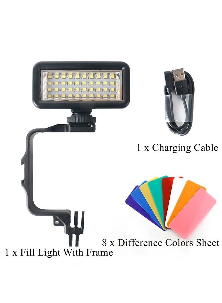 AROAQ 40M Underwater LED Flash Light With Metal Frame for Gopro Hero 11 9 10 Action 3 OSMO Dji Camera Fill Lamp Lighting Accessories  - Image 1