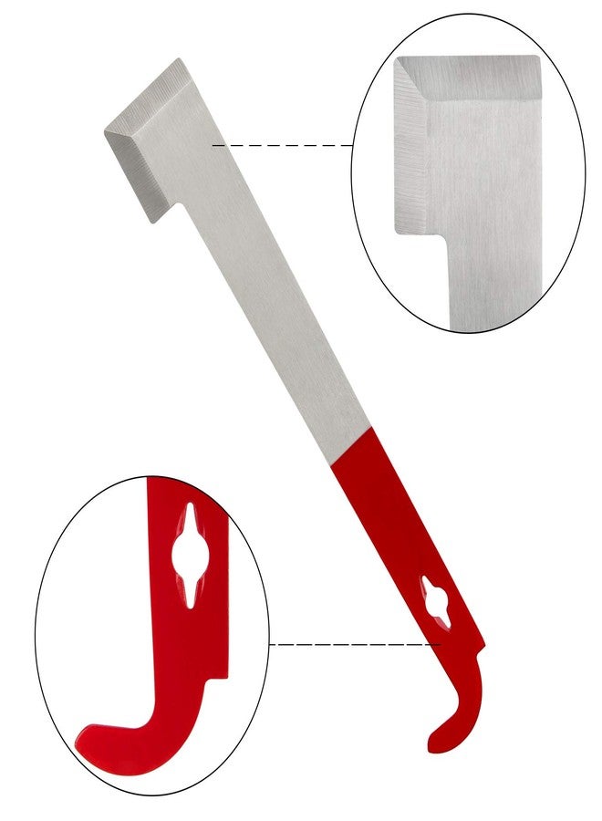 Blisstime Stainless Frame Lifter and Scraper J Hook Tool Hive Tool Hook Pry Bar Beekeeping Equipment (J Shaped: 11 inch) - Image 2