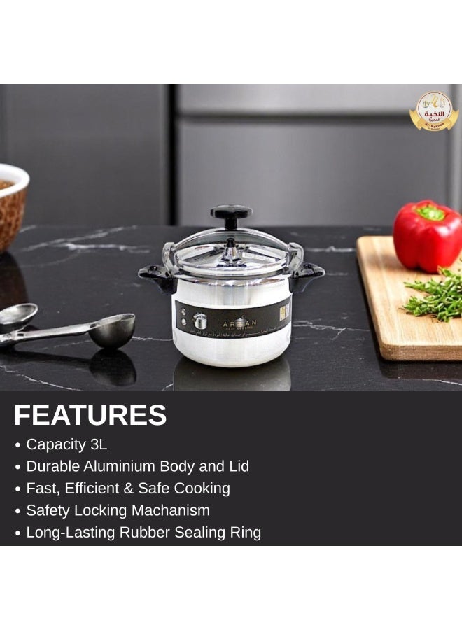 Aluminium Pressure Cooker – Safety Locking Mechanism with Long-Lasting Rubber Selling Ring - Lightweight, Compact & Durable Design  - Image 5