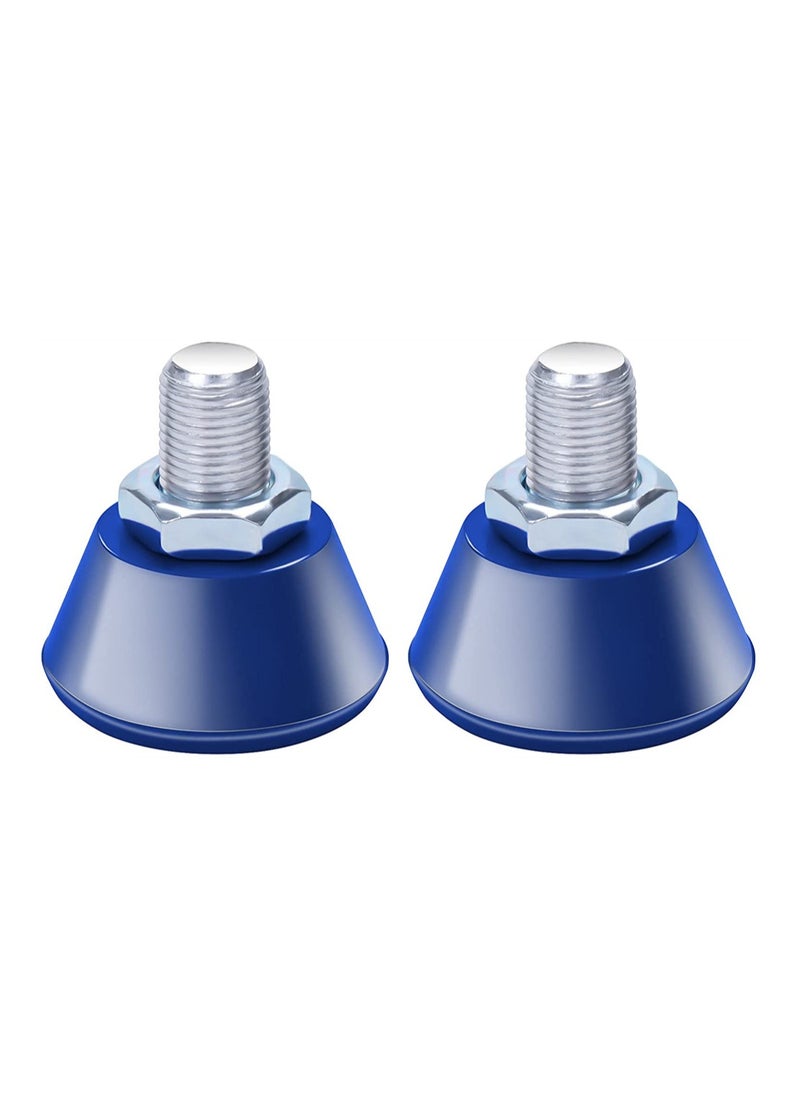 SYOSI - Double Row Roller Skate Brakes, SYOSI Roller Skates Toe Stops Plugs Rubber Brake Block Stoppers 82A PU jam Plugs for Roller Skates Accessories, 2 Pack About 5X5CM (Blue) - Image 1