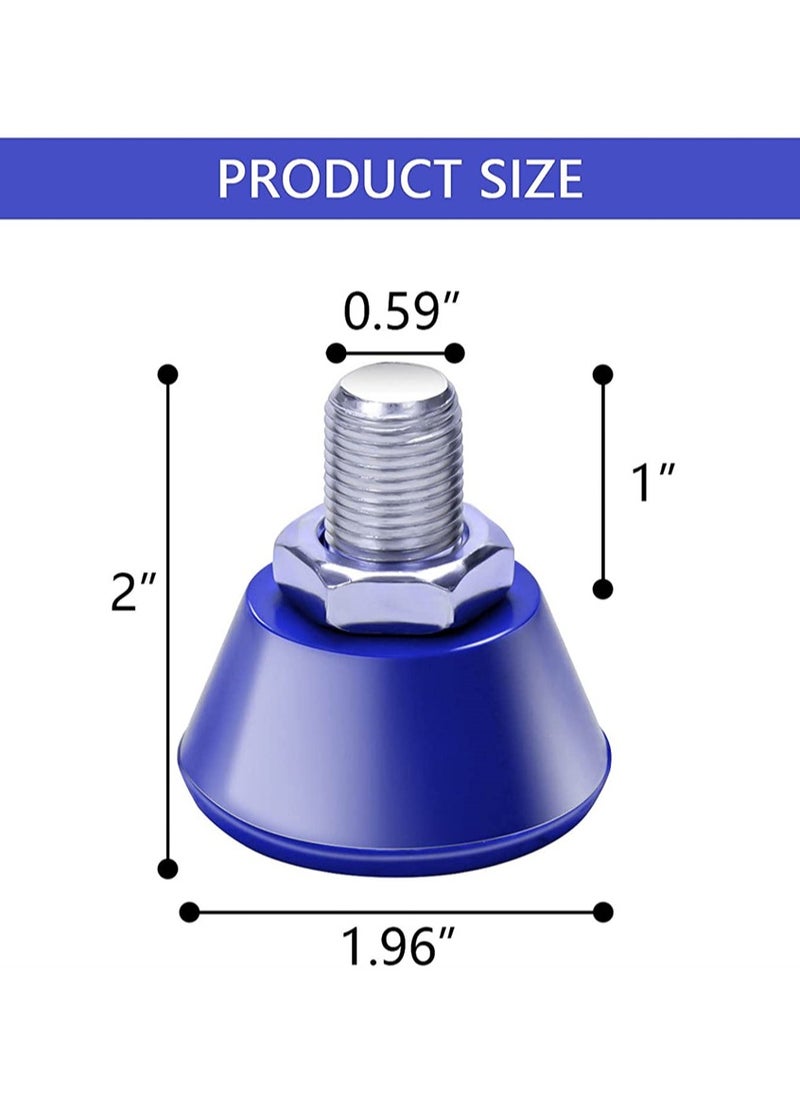 SYOSI - Double Row Roller Skate Brakes, SYOSI Roller Skates Toe Stops Plugs Rubber Brake Block Stoppers 82A PU jam Plugs for Roller Skates Accessories, 2 Pack About 5X5CM (Blue) - Image 1