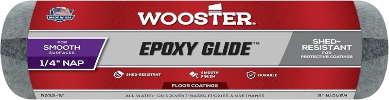 Wooster Brush R232-9 Epoxy Glide Roller Cover, 1/4-Inch Nap, 9-Inch - Image 1