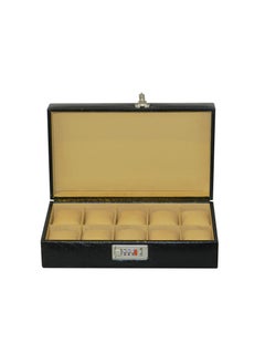 Laveri Watch Box for Men Women (10 Slots), Premium  Leather Watch Case  Organizer with Removable Pillow