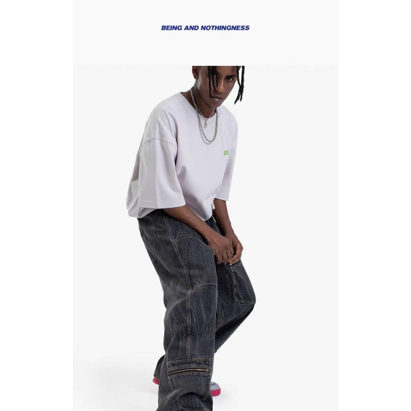 Unisex Casual Daily Denim Jeans - Image 4