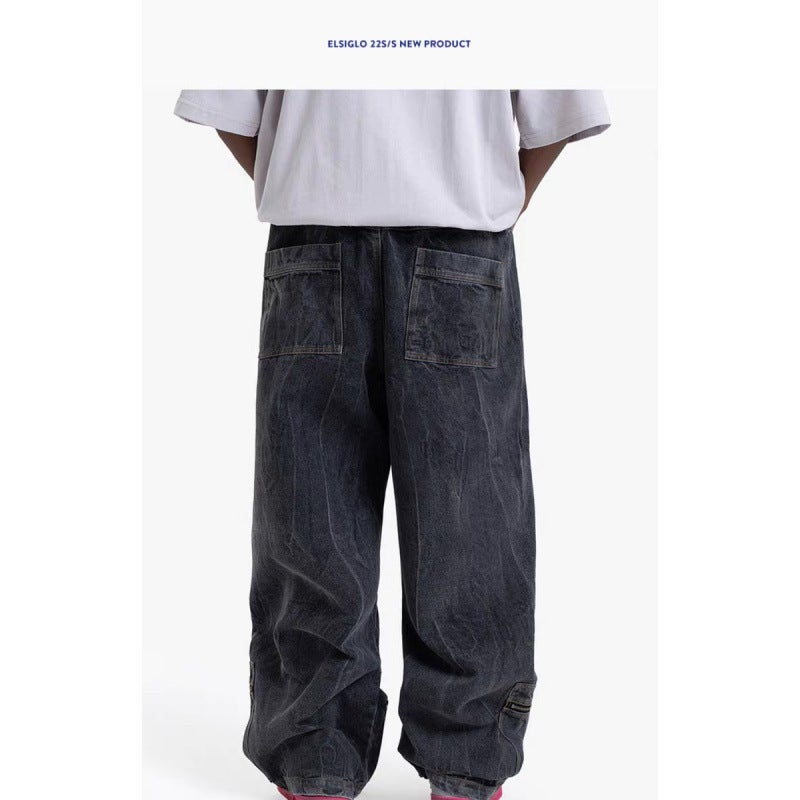Unisex Casual Daily Denim Jeans - Image 3