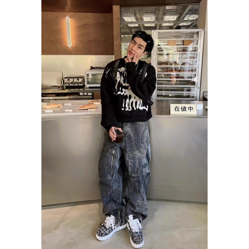 Unisex Casual Daily Denim Jeans - Image 2