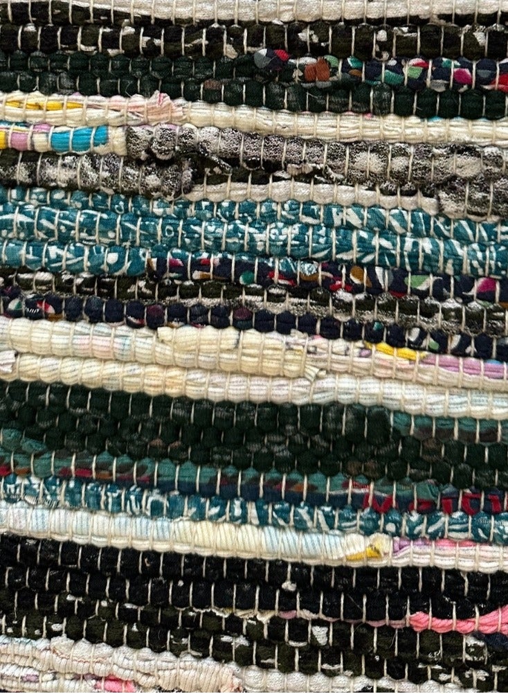 IndiaWeaves Handwoven Cotton Rug Multicolors – 60x90cm - Image 2