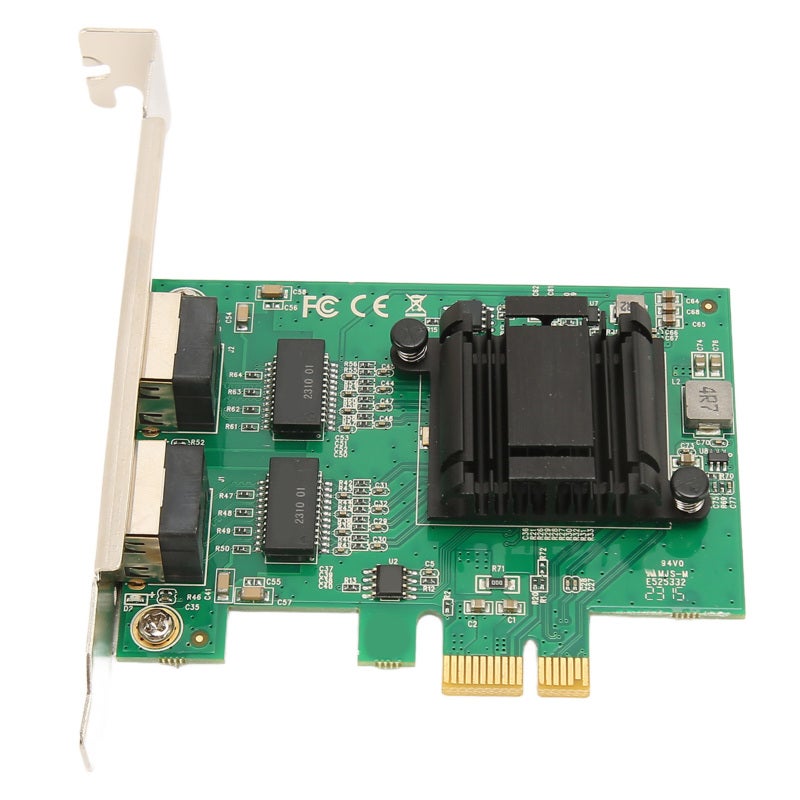بطاقة شبكة خادم RJ45 مزدوجة PCI Ex1 إلى بطاقتي شبكة جيجابت - بطاقة شبكة PCIe X1 ثنائية المنافذ لنقل البيانات بسرعة عالية لأجهزة سطح المكتب - Image 4