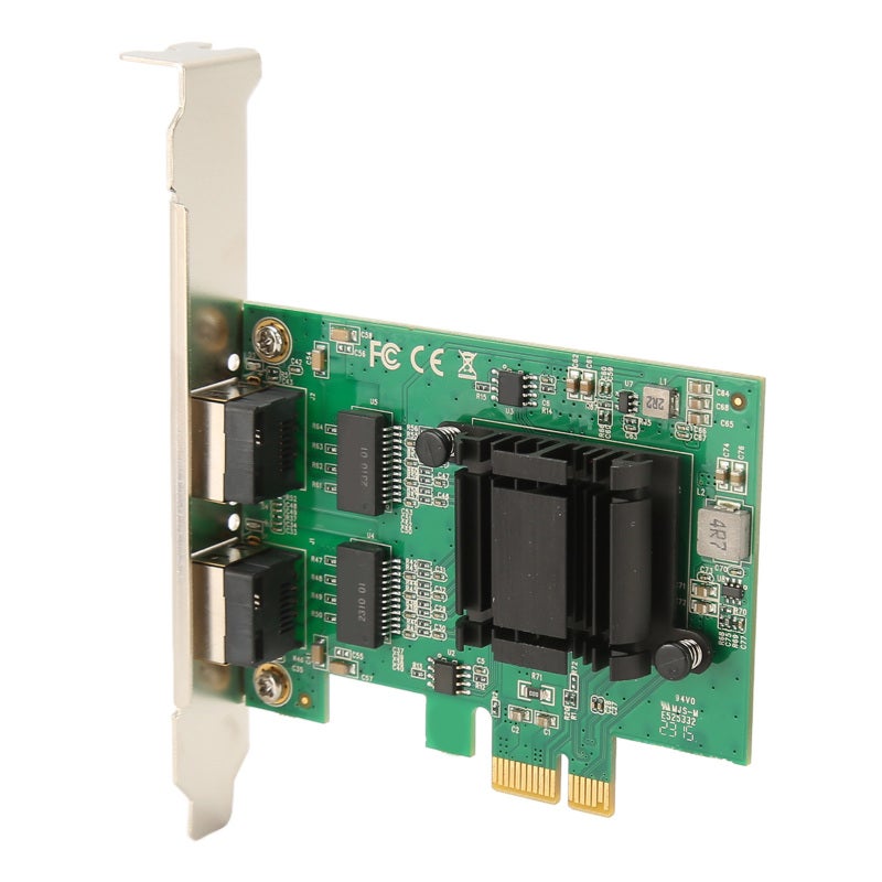 بطاقة شبكة خادم RJ45 مزدوجة PCI Ex1 إلى بطاقتي شبكة جيجابت - بطاقة شبكة PCIe X1 ثنائية المنافذ لنقل البيانات بسرعة عالية لأجهزة سطح المكتب - Image 2