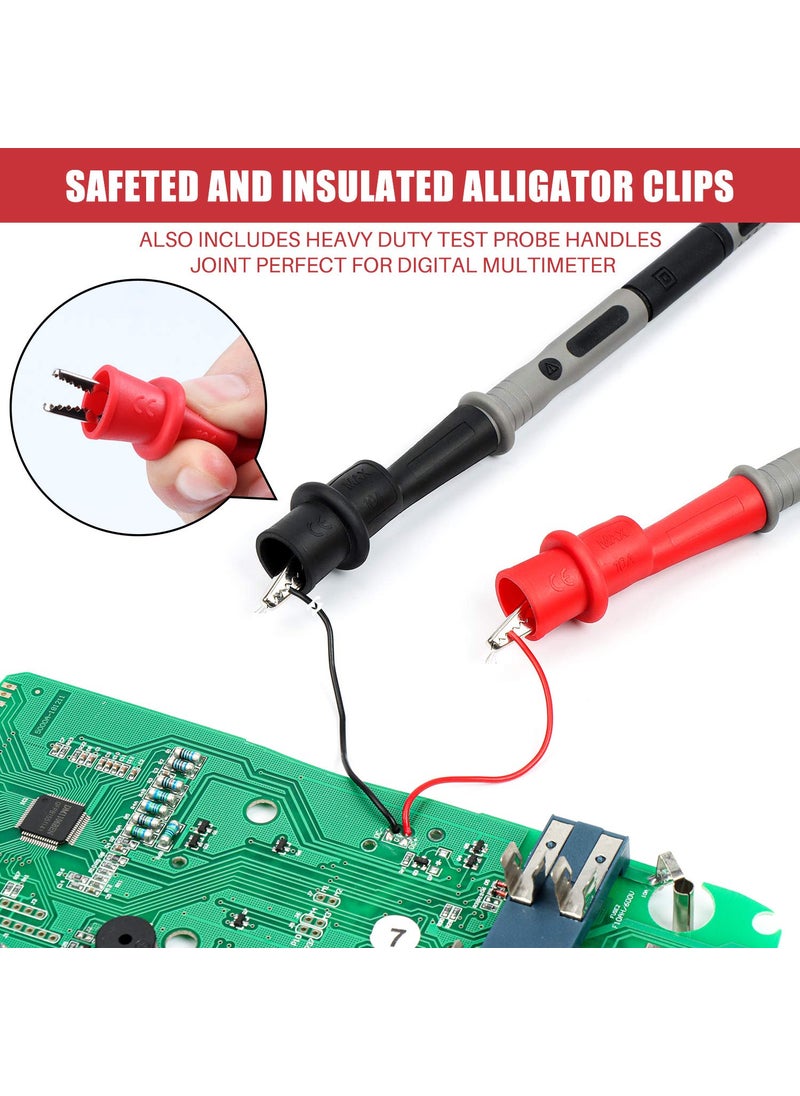 AstroAI AstroAI 8Pcs Multimeter Test Leads Set with Alligator Clips, Plunger Mini Hooks and Test Probes 1000V 10A CAT III & CAT IV 600V for Fluke, KAIWEETS, INNOVA Multimeter, Voltmeter, Clamp Meter  - Image 4