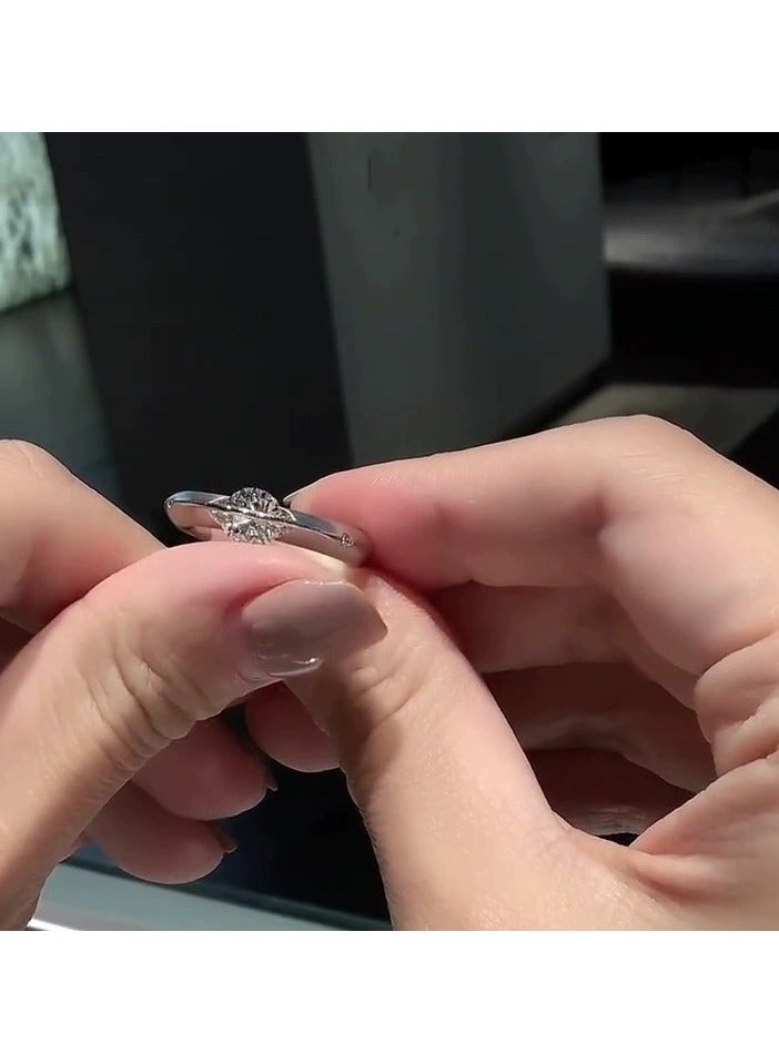 Goolsky Sparkling Zircon Ring for Women – Elegant Cubic Zirconia Band, Minimalist Jewelry Gift  - Image 3
