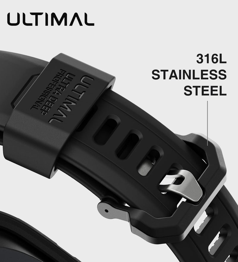 ULTIMAL Bands Compatible with Samsung Galaxy Watch Ultra 47mm band with case for Men, Rugged Sports Case Protective for Galaxy Watch Ultra (2025/2024) Matte Black - Image 4