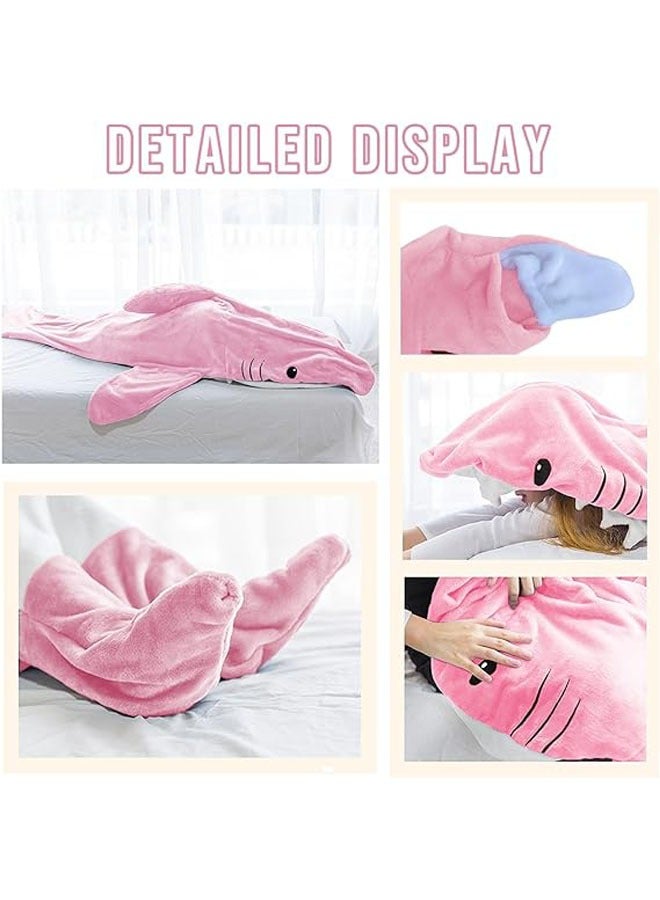 Shark blanket adult super soft flannel hoodie sleeping bag wearable loose one-piece pajamas at home  - Image 3