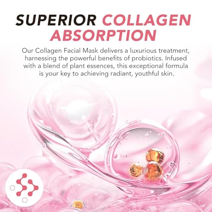 Akeeronn Collagen Face Mask, Bio-Collagen Deep Hydrating Overnight Mask with Hyaluronic Acid, Anti Wrinkle Lifting Mask for All Skin Types, Anti Aging Facial Mask,Pore-Minimizing,Firming&Elasticity(4 PCS) - Image 3
